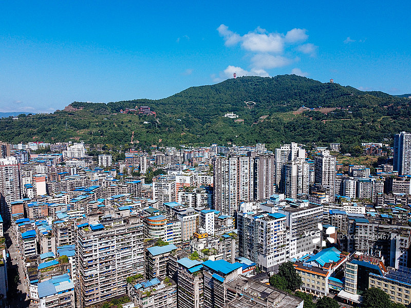 达州 达川区 戛云路 州河 通川中路 人民医院 野茅溪大桥图片素材