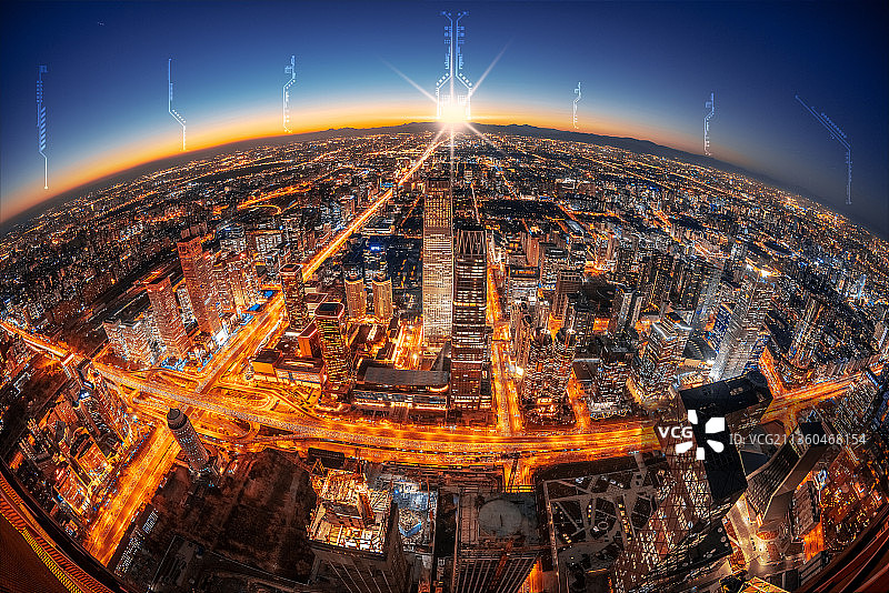 北京未来，现代科技商务建筑图片素材