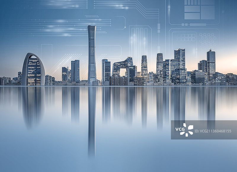 未来科技感的城市图片素材