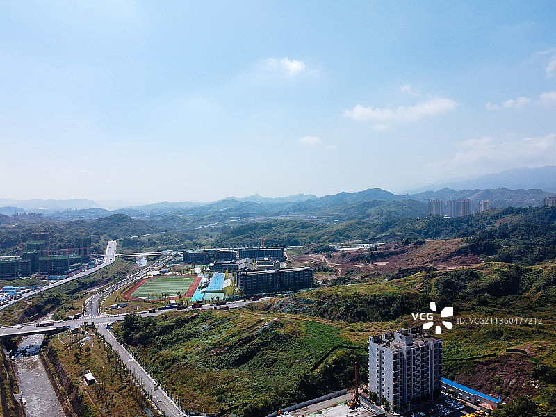 达州 通川区 鱼泉街 政务中心 凤凰大道 天立学校图片素材