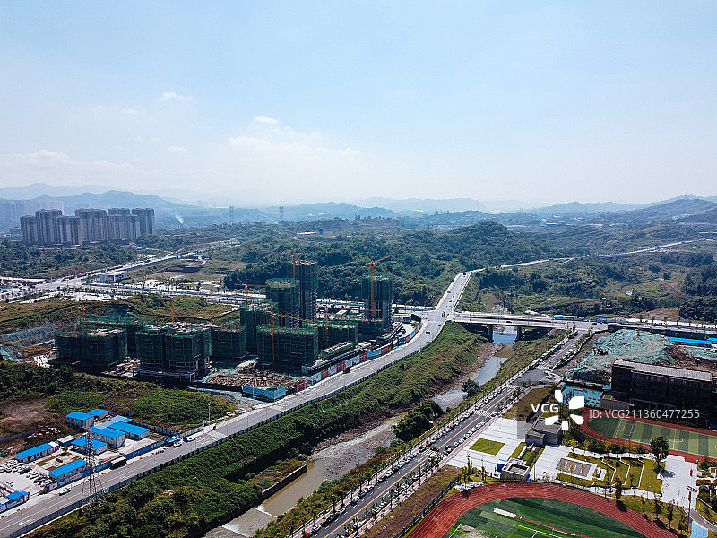 达州 通川区 鱼泉街 政务中心 凤凰大道 天立学校图片素材