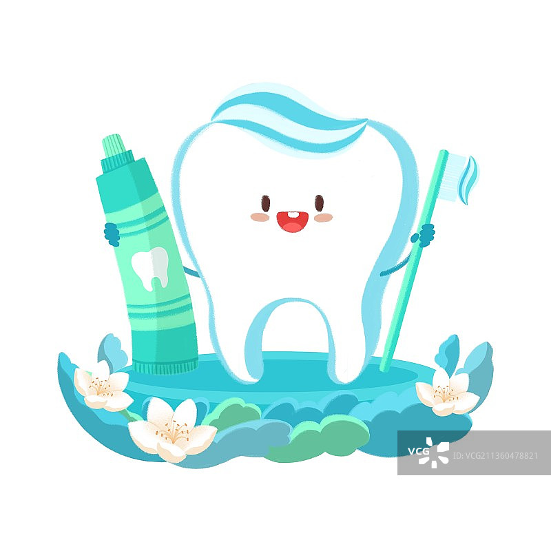 插画,医疗,国际爱牙日,牙科,牙齿,口腔卫生,牙膏,牙刷,牙图片素材