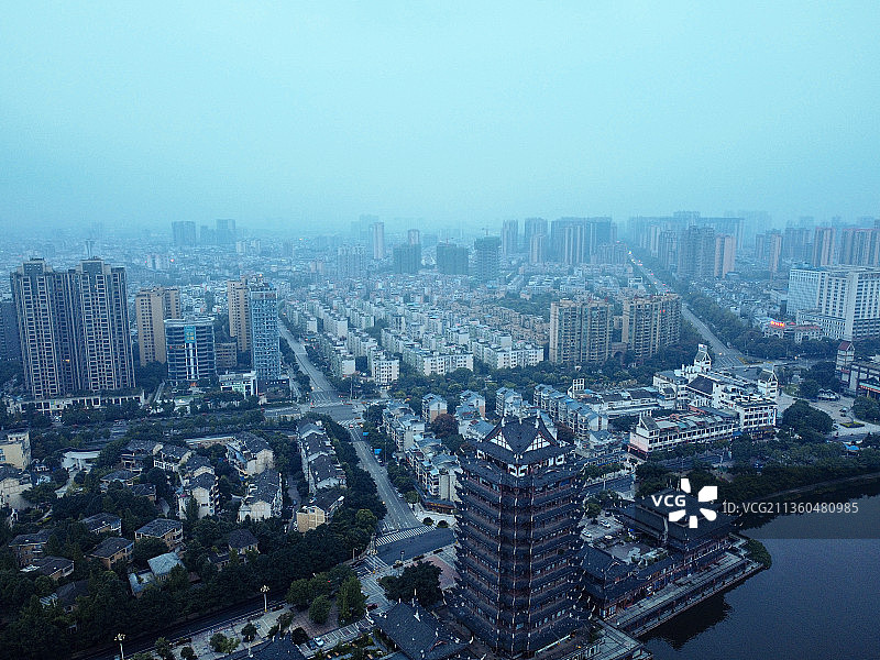 眉山市 东坡区 滨湖路 远景楼 湿地公园 东坡大道图片素材