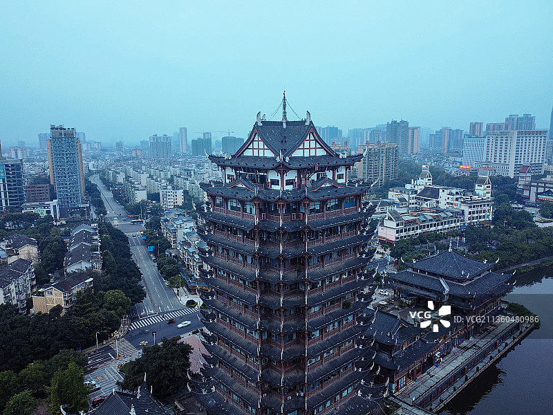 眉山市 东坡区 滨湖路 远景楼 湿地公园 东坡大道图片素材