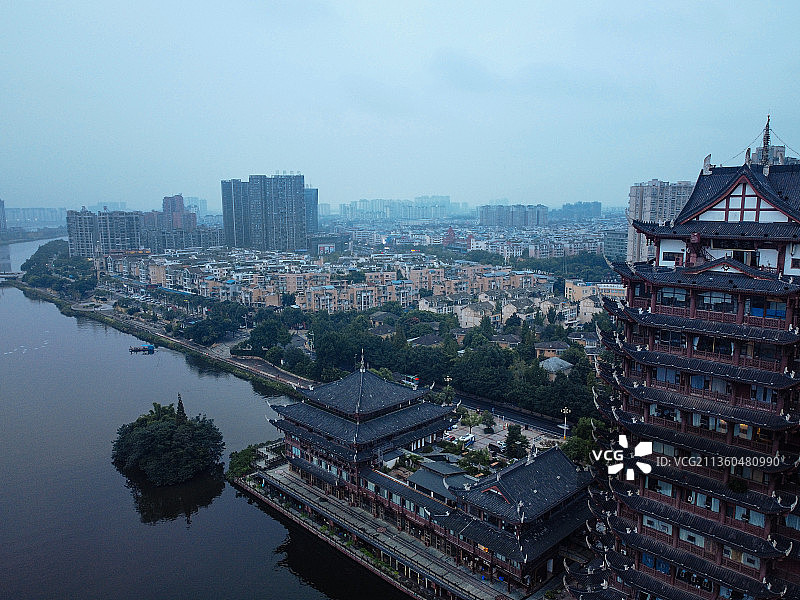 眉山市 东坡区 滨湖路 远景楼 湿地公园 东坡大道图片素材