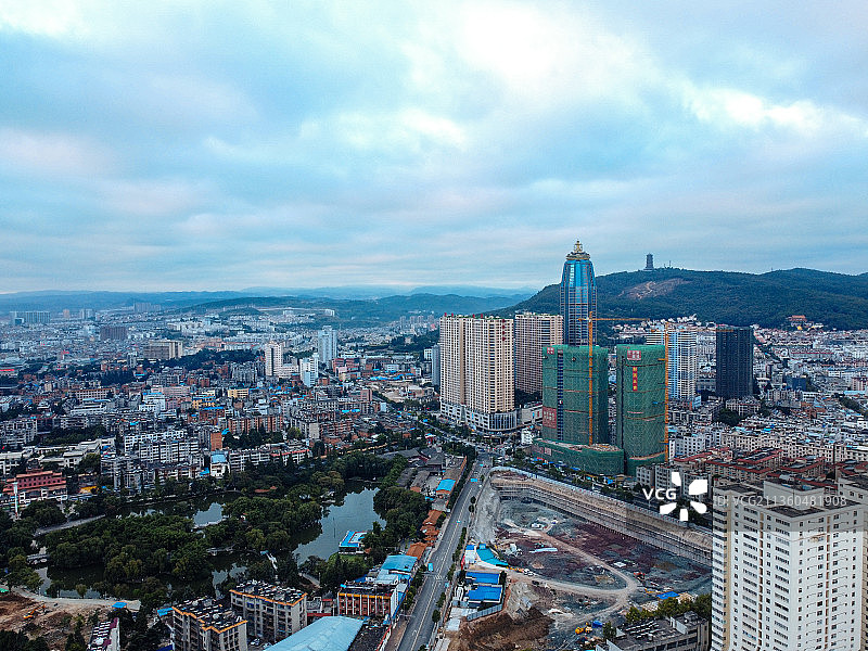 曲靖 麒麟区 麒麟东路 交通路 美佳华 文化馆 龙潭公园图片素材