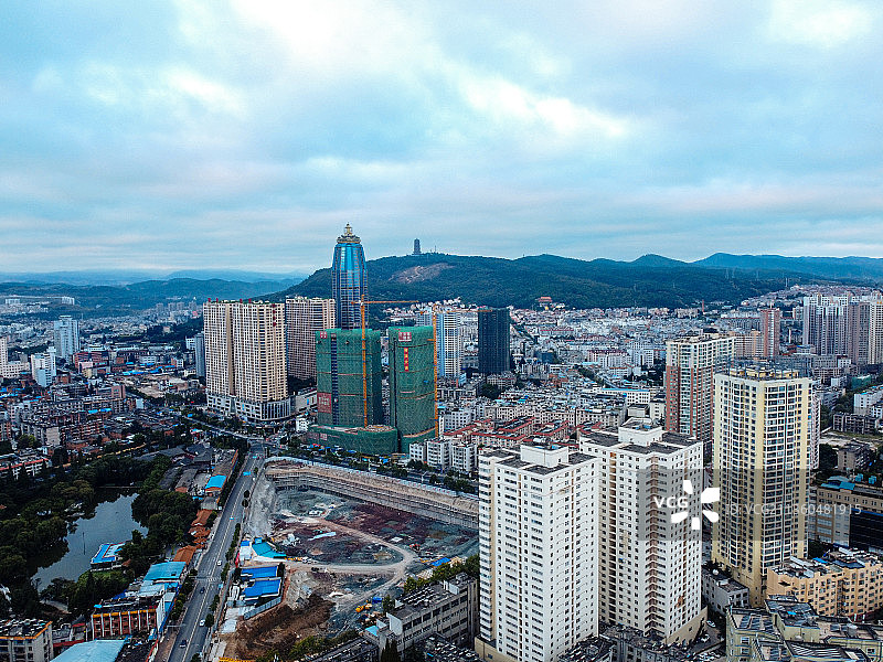 曲靖 麒麟区 麒麟东路 交通路 美佳华 文化馆 龙潭公园图片素材