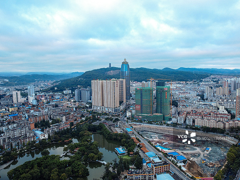 曲靖 麒麟区 麒麟东路 交通路 美佳华 文化馆 龙潭公园图片素材