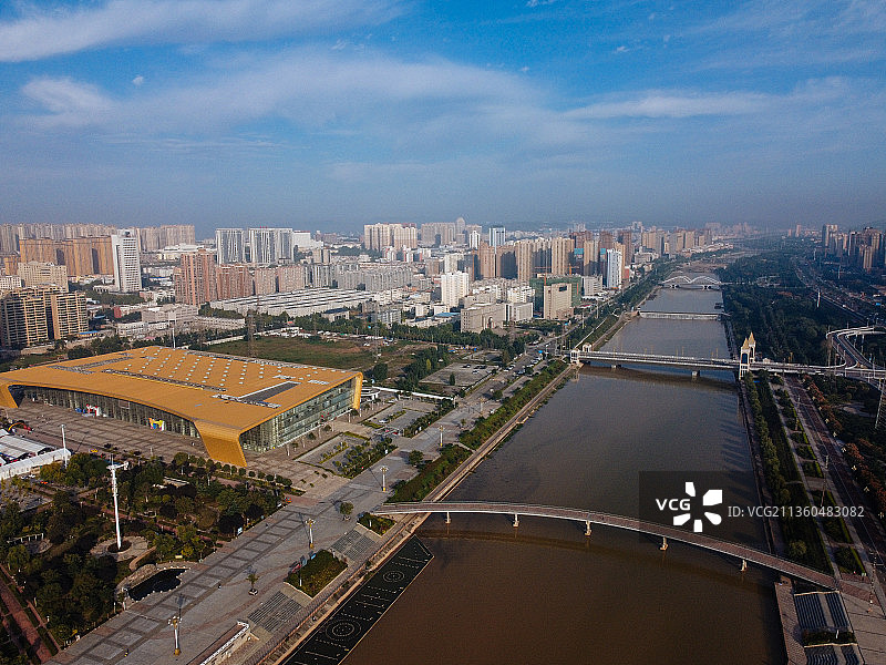 三门峡 湖滨区 文化体育中心 三门峡国际文博城 文化科技中心图片素材