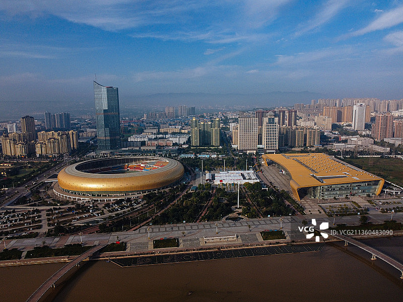 三门峡 湖滨区 文化体育中心 三门峡国际文博城 文化科技中心图片素材