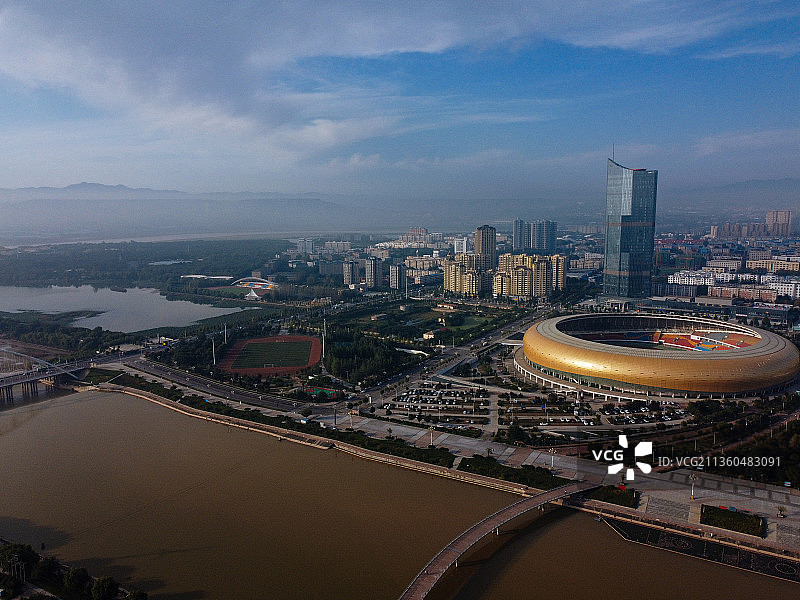 三门峡 湖滨区 文化体育中心 三门峡国际文博城 文化科技中心图片素材