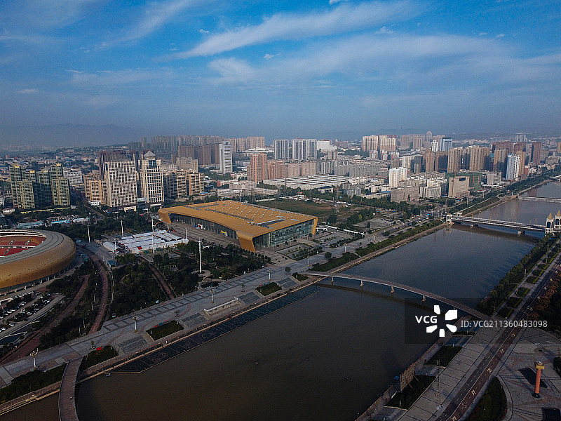 三门峡 湖滨区 文化体育中心 三门峡国际文博城 文化科技中心图片素材