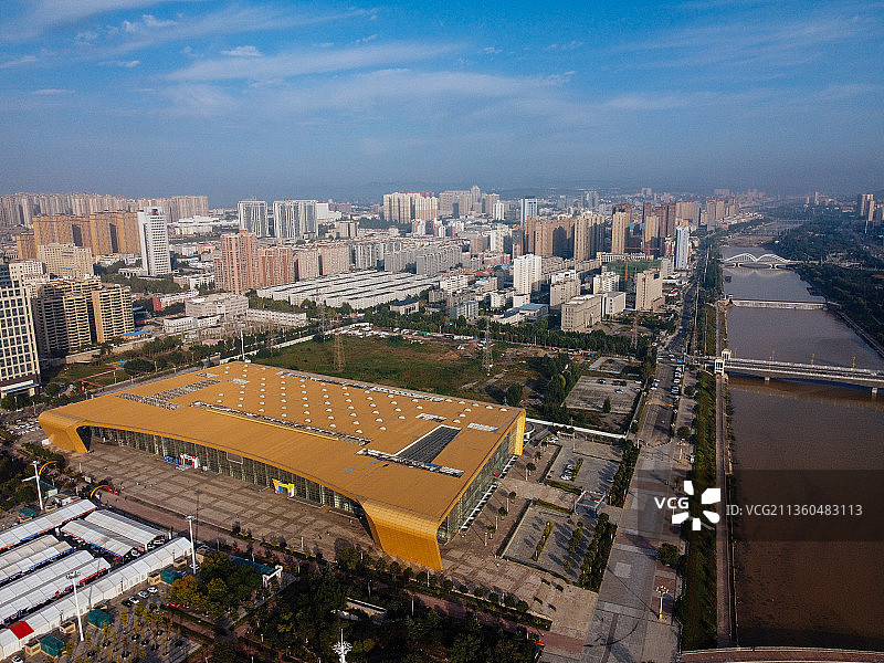 三门峡 湖滨区 文化体育中心 三门峡国际文博城 文化科技中心图片素材