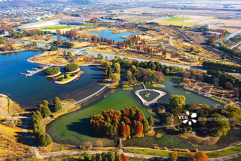 航拍辰山植物园图片素材