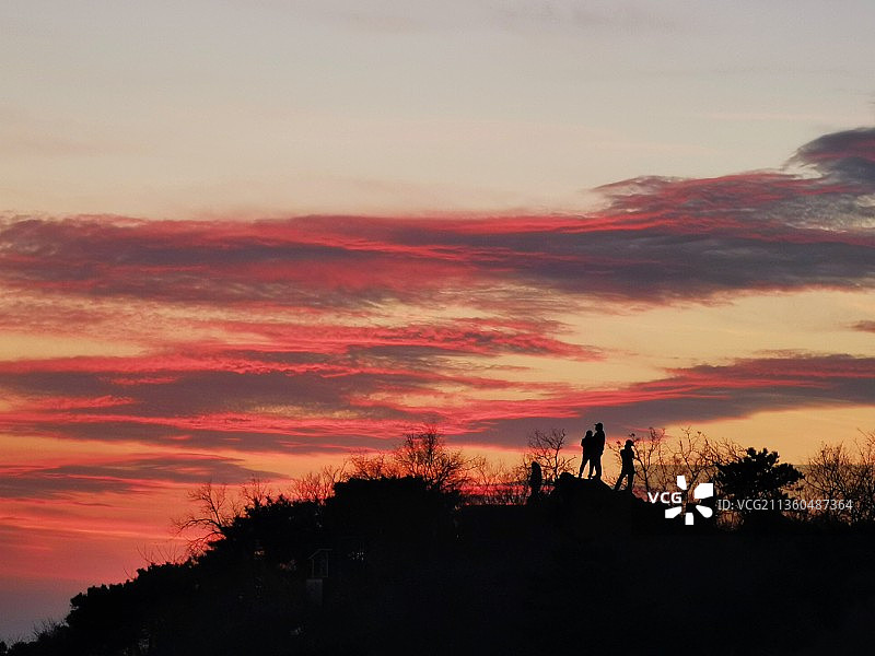 西山日落图片素材