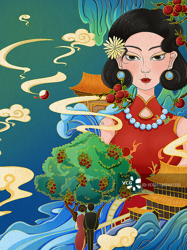 荔枝美人图片素材