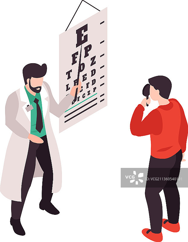 视力表测试组合图片素材