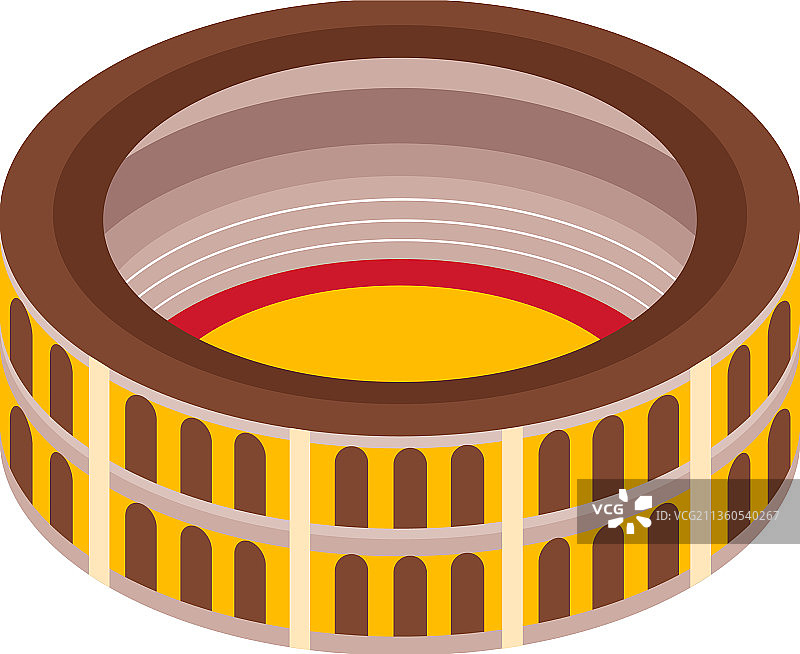 斗牛竞技场2.5D构图图片素材