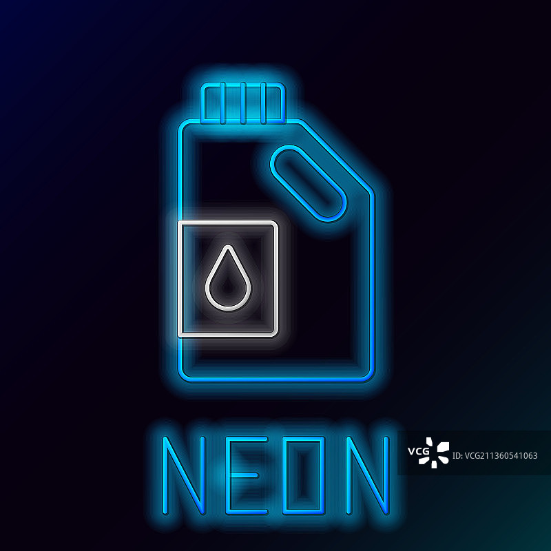 发光霓虹线条机油罐图片素材