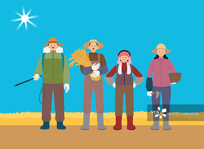 农民，农业工作概念图片素材