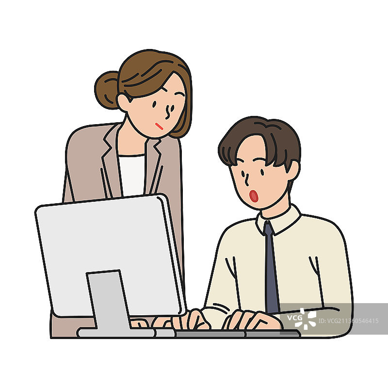 检查你工作的老板图片素材