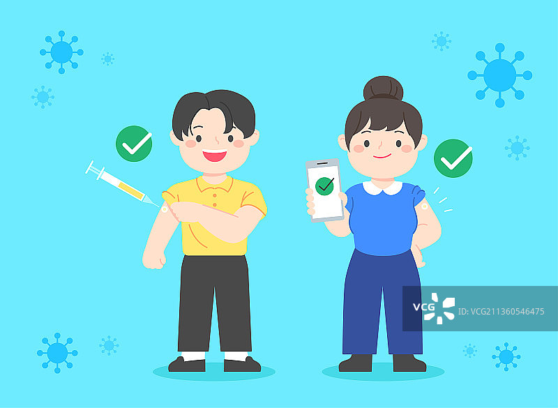 疫苗接种完成证明图片素材