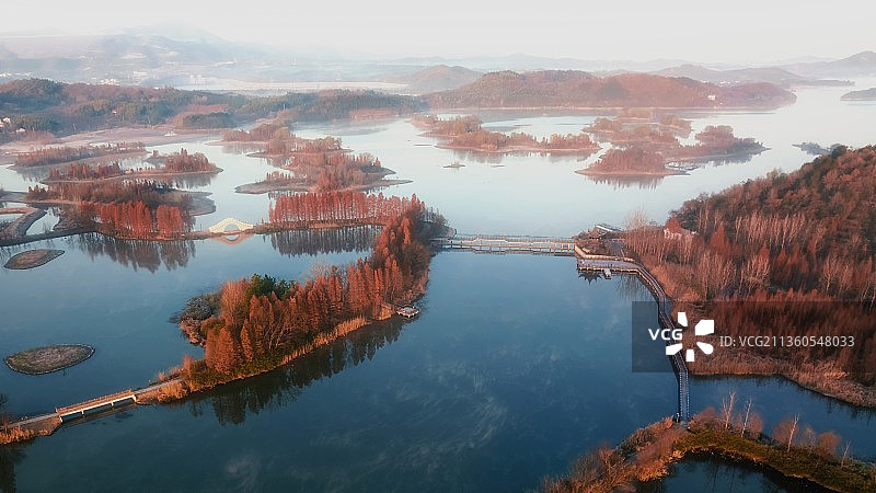天目湖湿地公园秋色图片素材