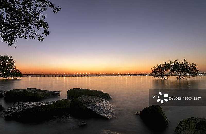 深圳西湾红树林晚霞图片素材