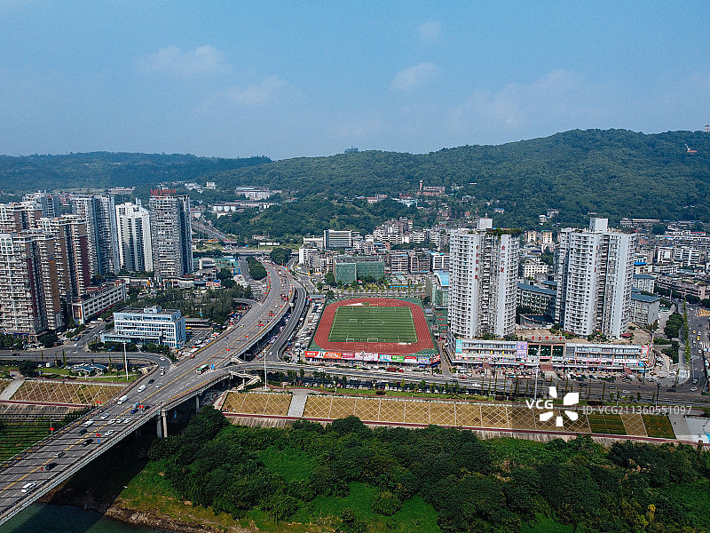 宜宾市 翠屏区 金沙江 中坝大桥 市一中 湿地公园 翠柏路图片素材