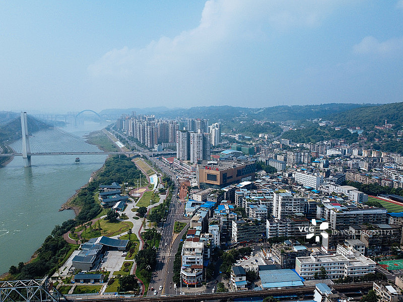 宜宾市 翠屏区 金沙江 中坝大桥 市一中 湿地公园 翠柏路图片素材