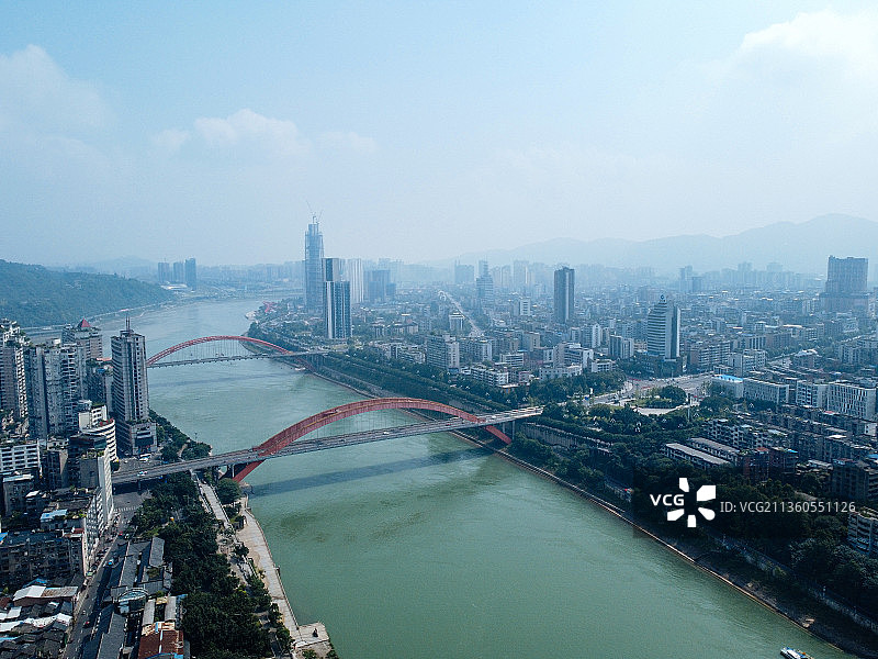 宜宾市 翠屏区 金沙江 中坝大桥 市一中 湿地公园 翠柏路图片素材