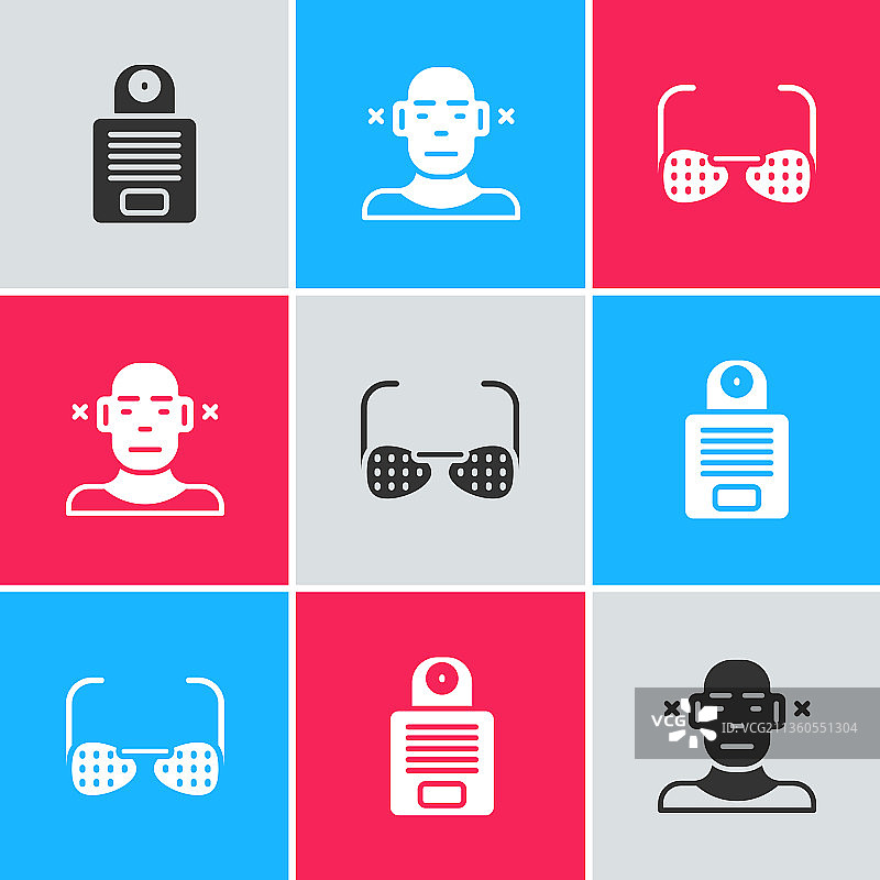 对讲机聋哑盲人眼镜图标图片素材