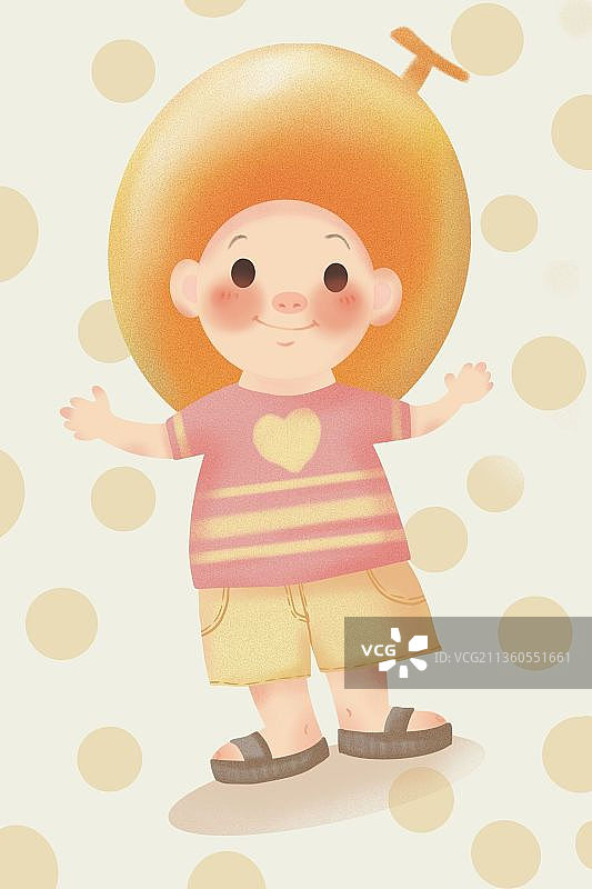 Q版哈密瓜娃娃图片素材