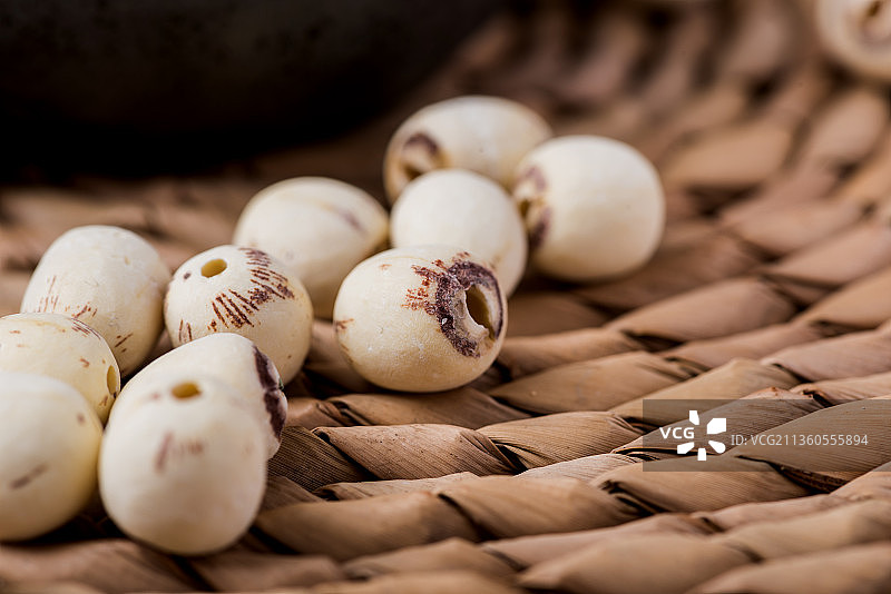 美味食材药材无芯白莲子图片素材