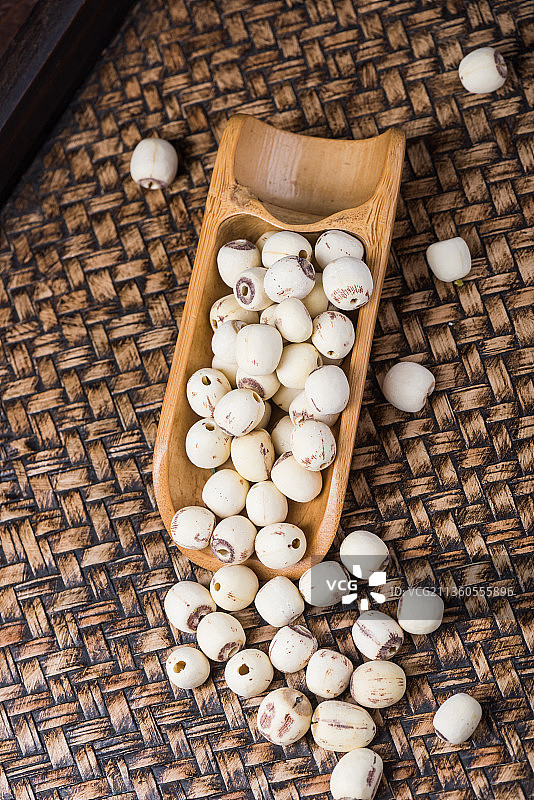 美味食材药材无芯白莲子图片素材