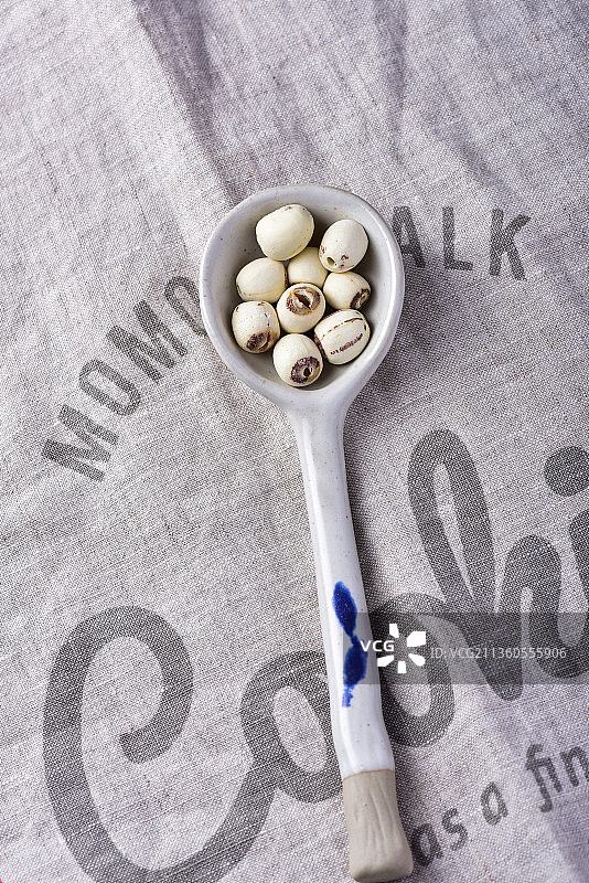 美味食材药材无芯白莲子图片素材