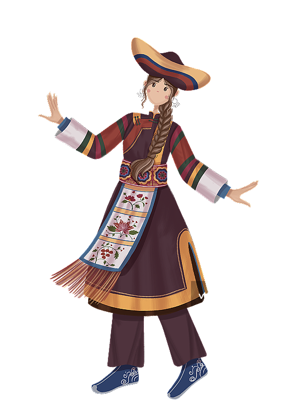 跳舞的土族少女图片素材