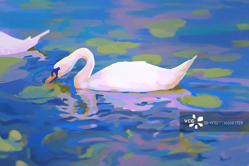 莫奈油画风图片素材