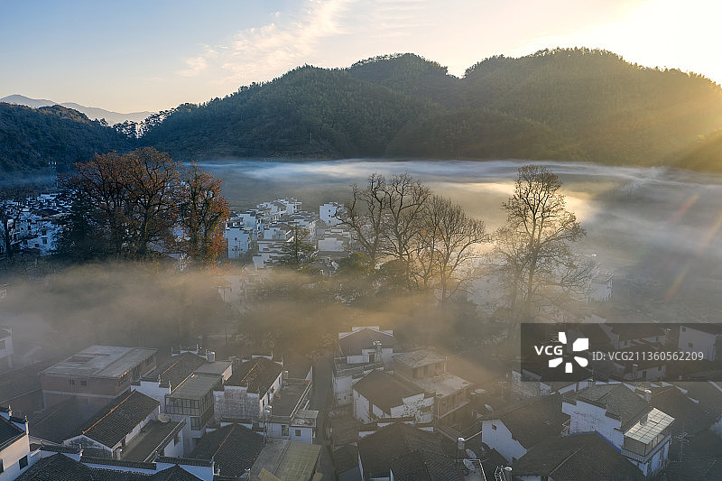 江西婺源石城秋景图片素材