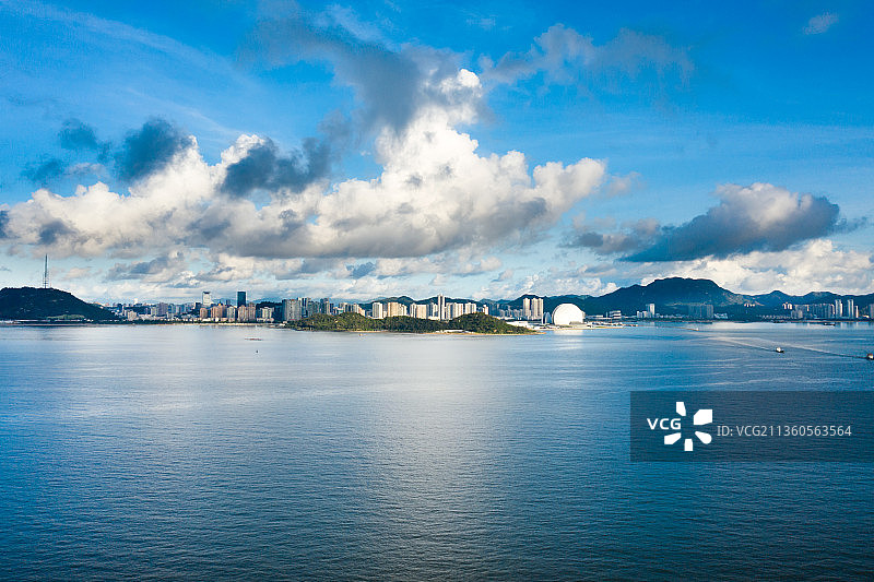 珠海滨海城市风光图片素材