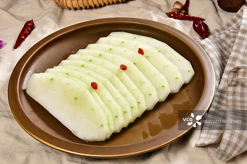 涮肉食材冬瓜片图片素材