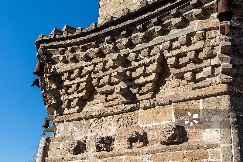 河南省新郑市卧佛寺塔图片素材