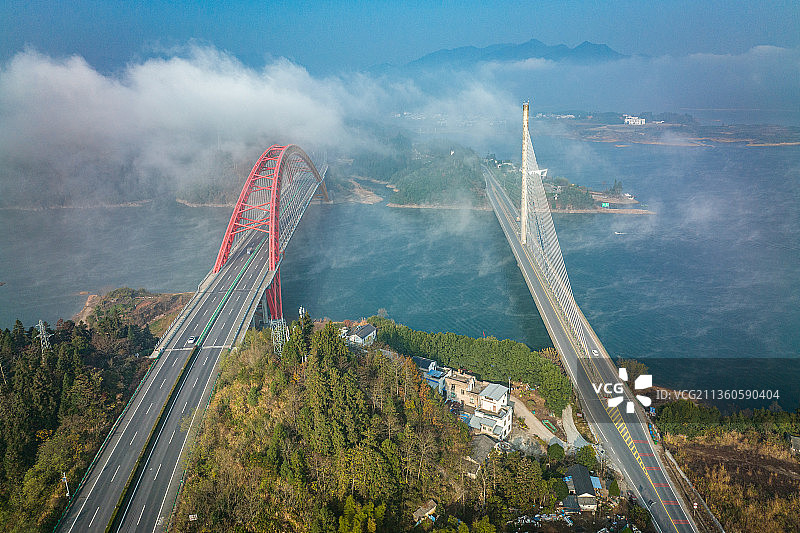 安徽省黄山市黄山区太平湖图片素材
