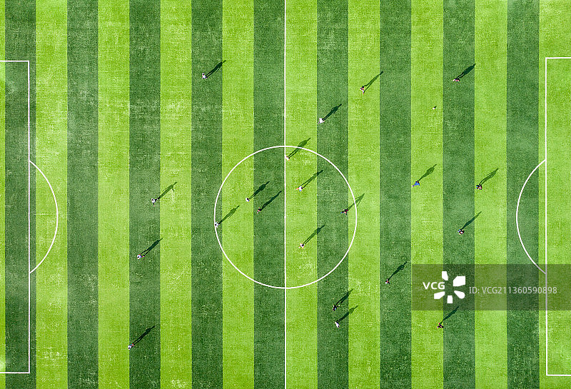 上海足球场球赛进行中的航拍图图片素材