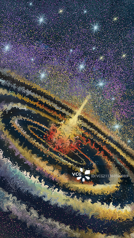 宇宙星际爆发壁纸插画图片素材