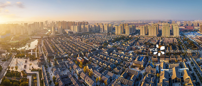 航拍青岛即墨古城风光图片素材