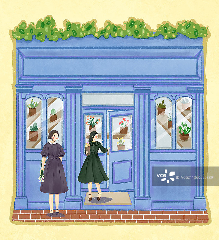 花店插画图片素材