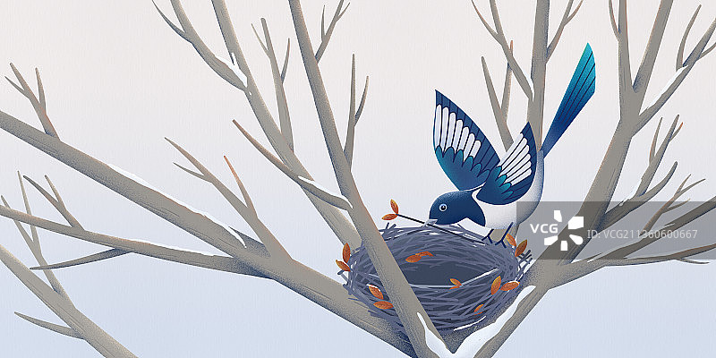 二十四节气小寒横版图片素材