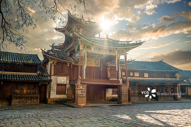 沙溪古镇的古戏台图片素材