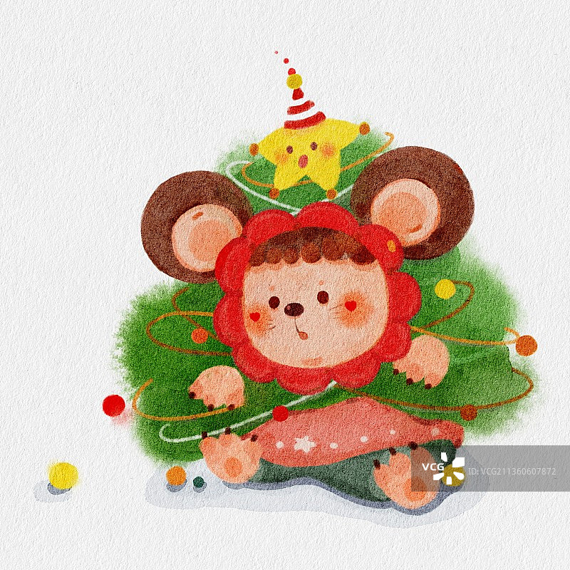 圣诞小老鼠图片素材